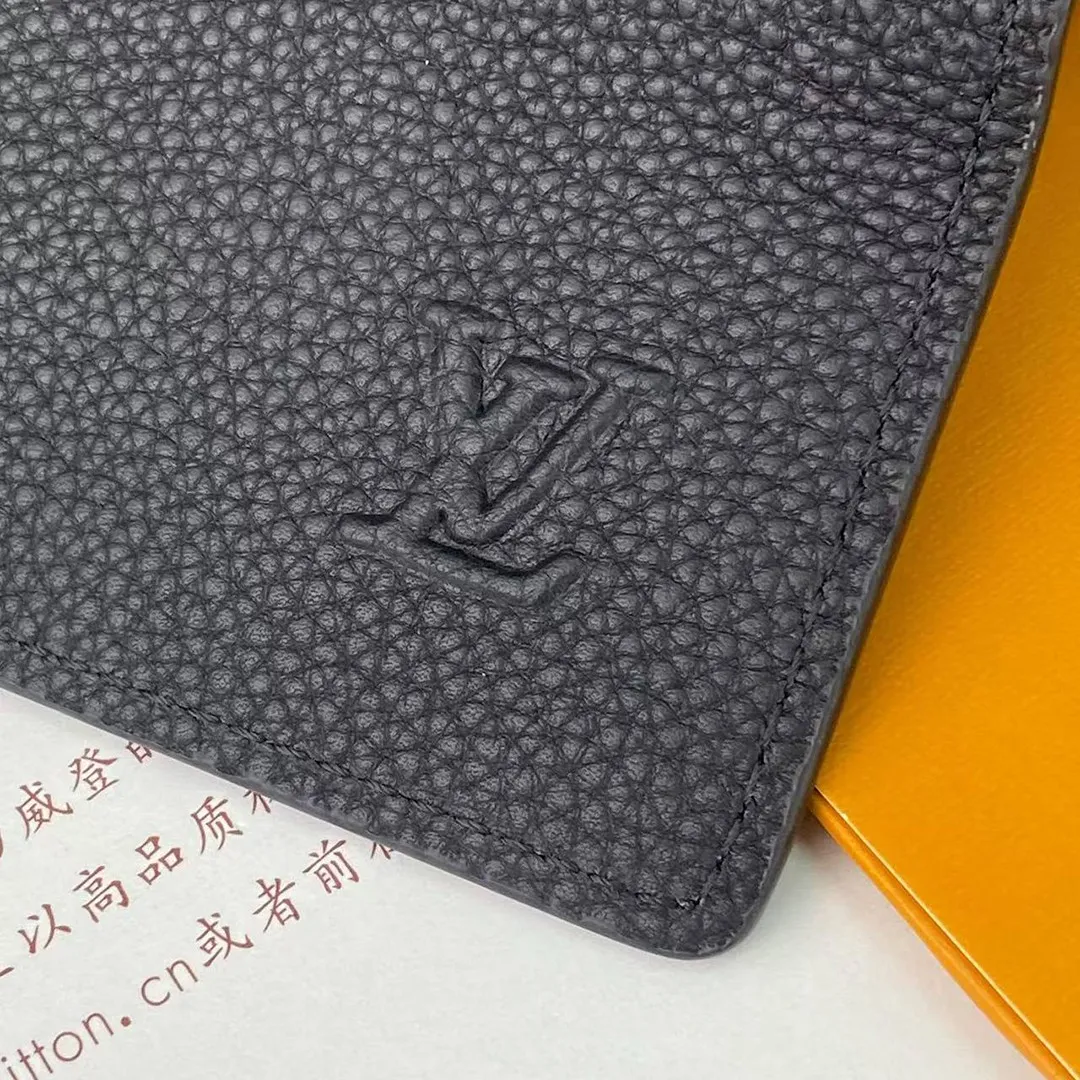 M26250 Victor Wallet L.V Aerogram Black Grained Millésime Calf Leather
