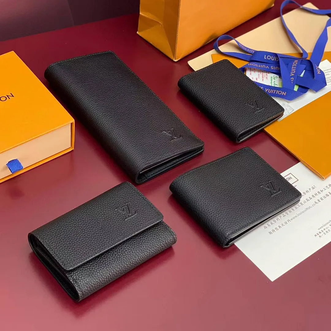 M26250 Victor Wallet L.V Aerogram Black Grained Millésime Calf Leather