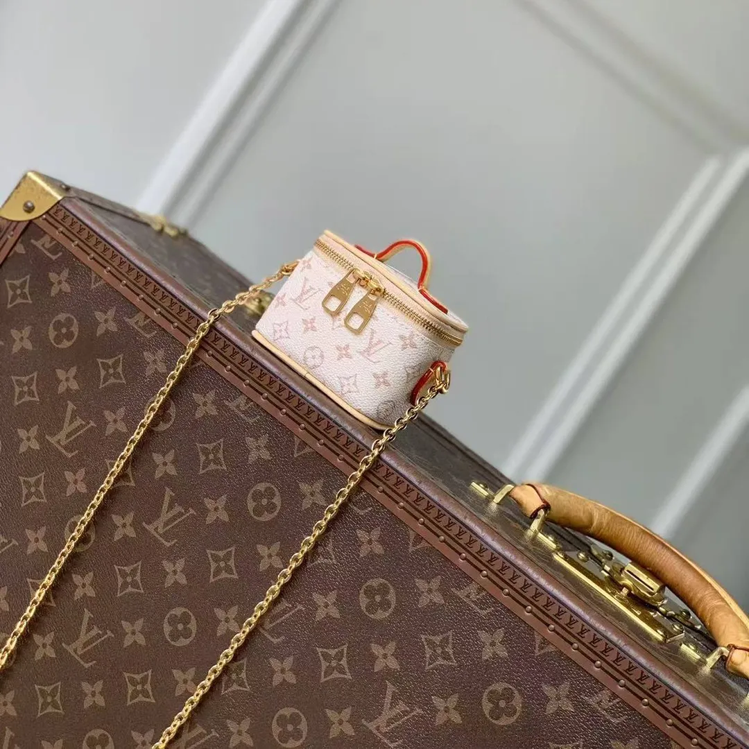 M03812 Micro Vanity Case Dune Beige Monogram Coated Canvas