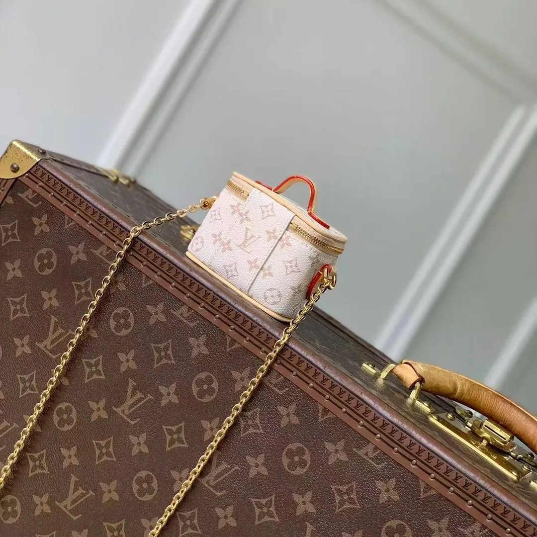 M03812 Micro Vanity Case Dune Beige Monogram Coated Canvas