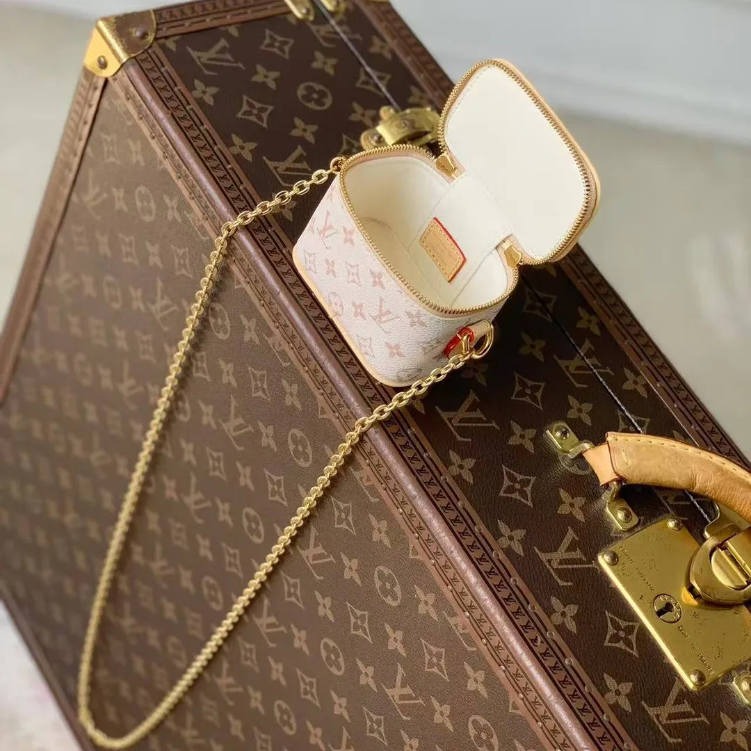 M03812 Micro Vanity Case Dune Beige Monogram Coated Canvas