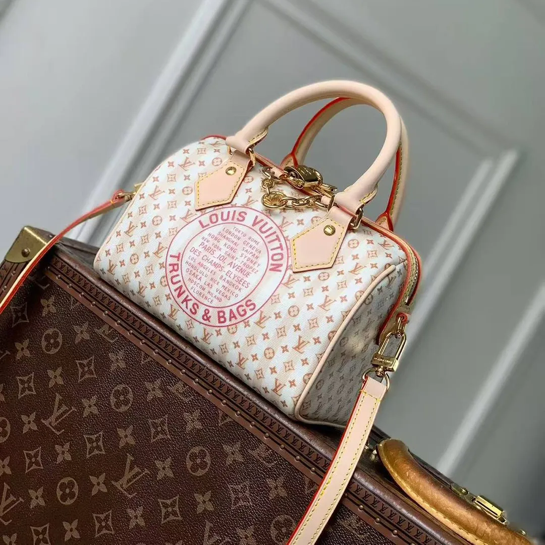 M29459 Speedy Bandoulière 20 Nude Rose Monogram Coated Canvas
