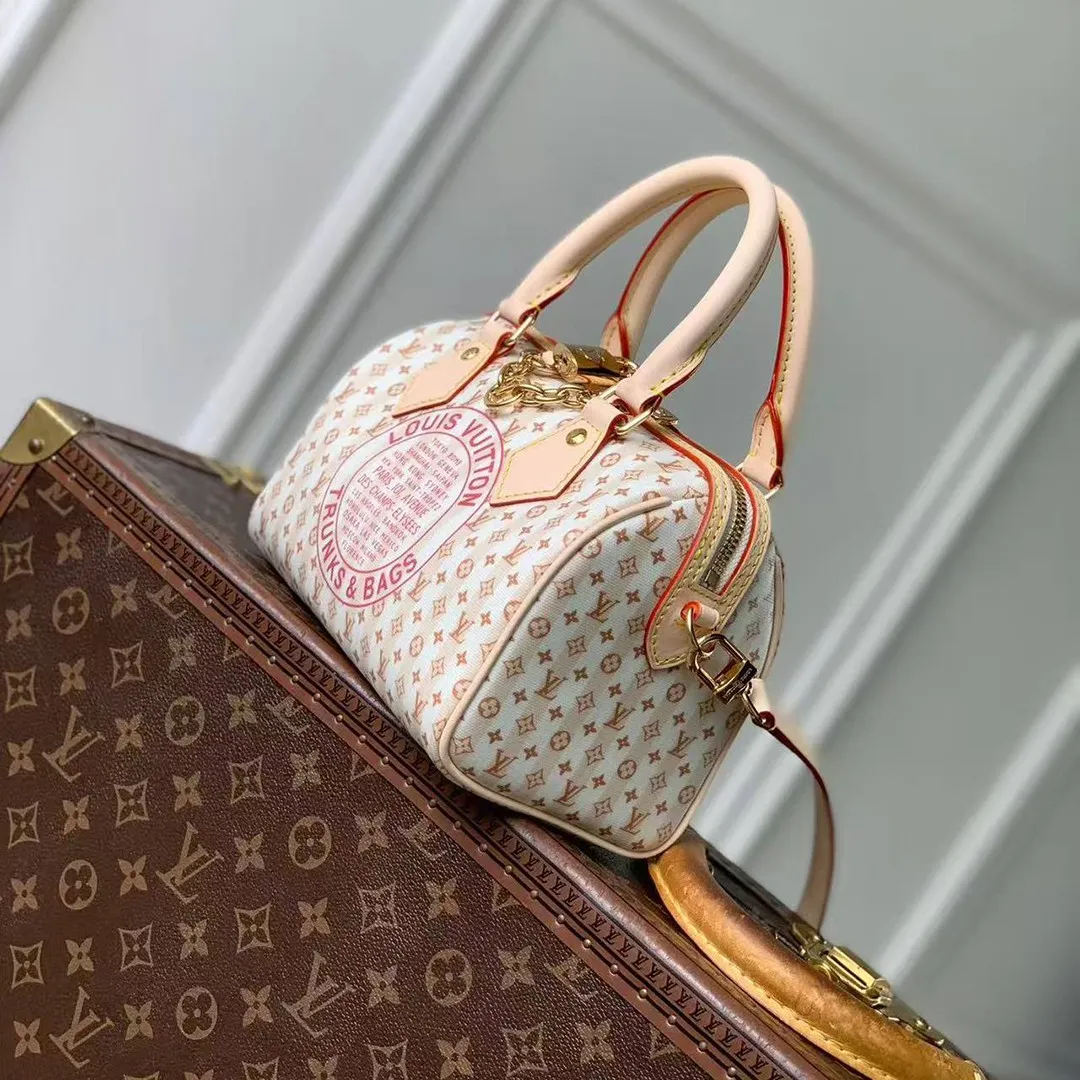 M29459 Speedy Bandoulière 20 Nude Rose Monogram Coated Canvas