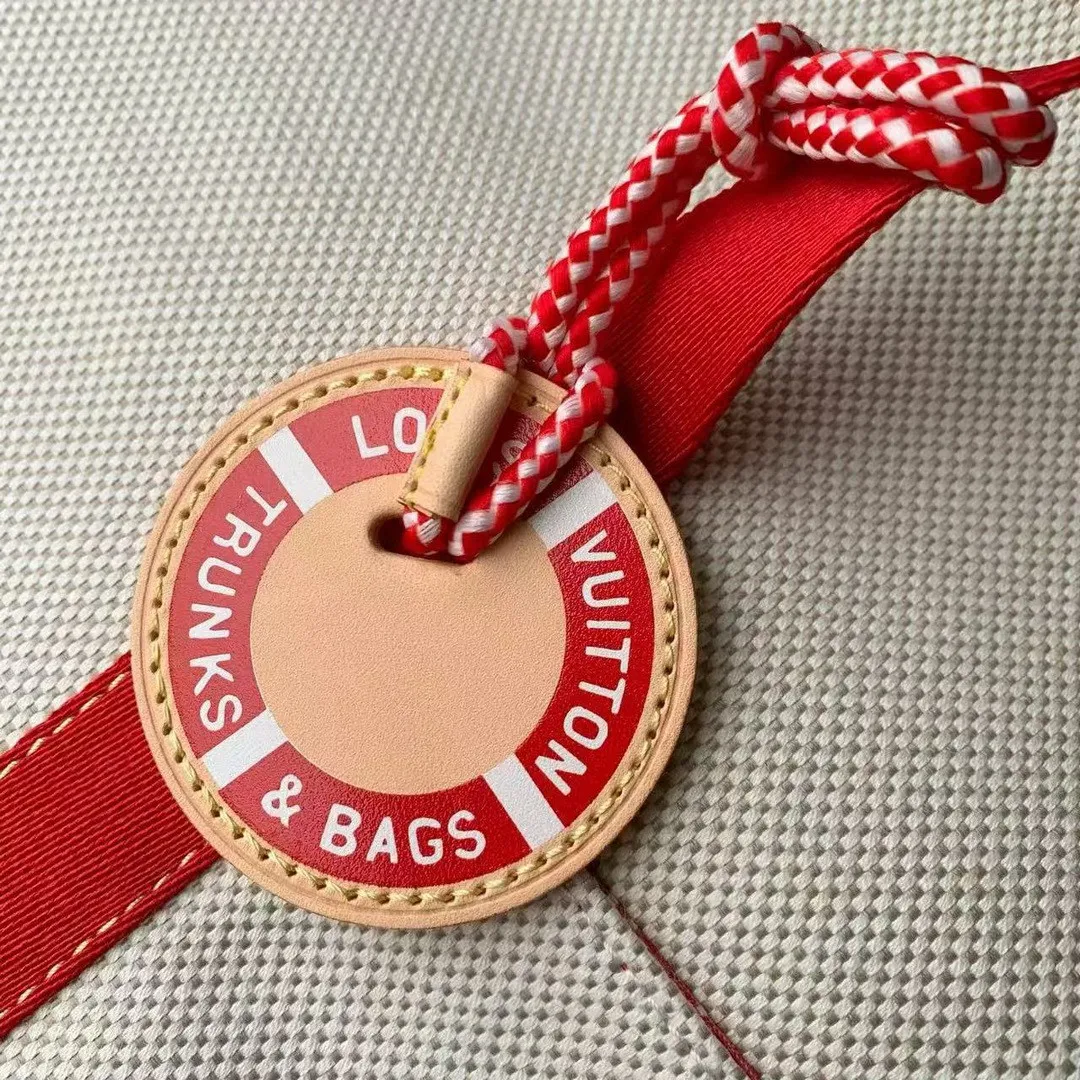 M28509 Voyageur Lighthouse Red Organic Cotton