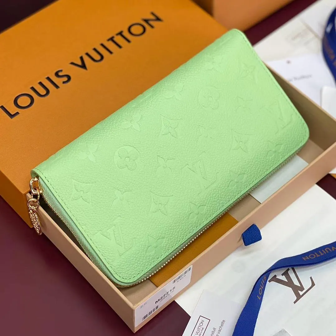 M27715 Zippy Wallet Apple Green Monogram Empreinte Leather