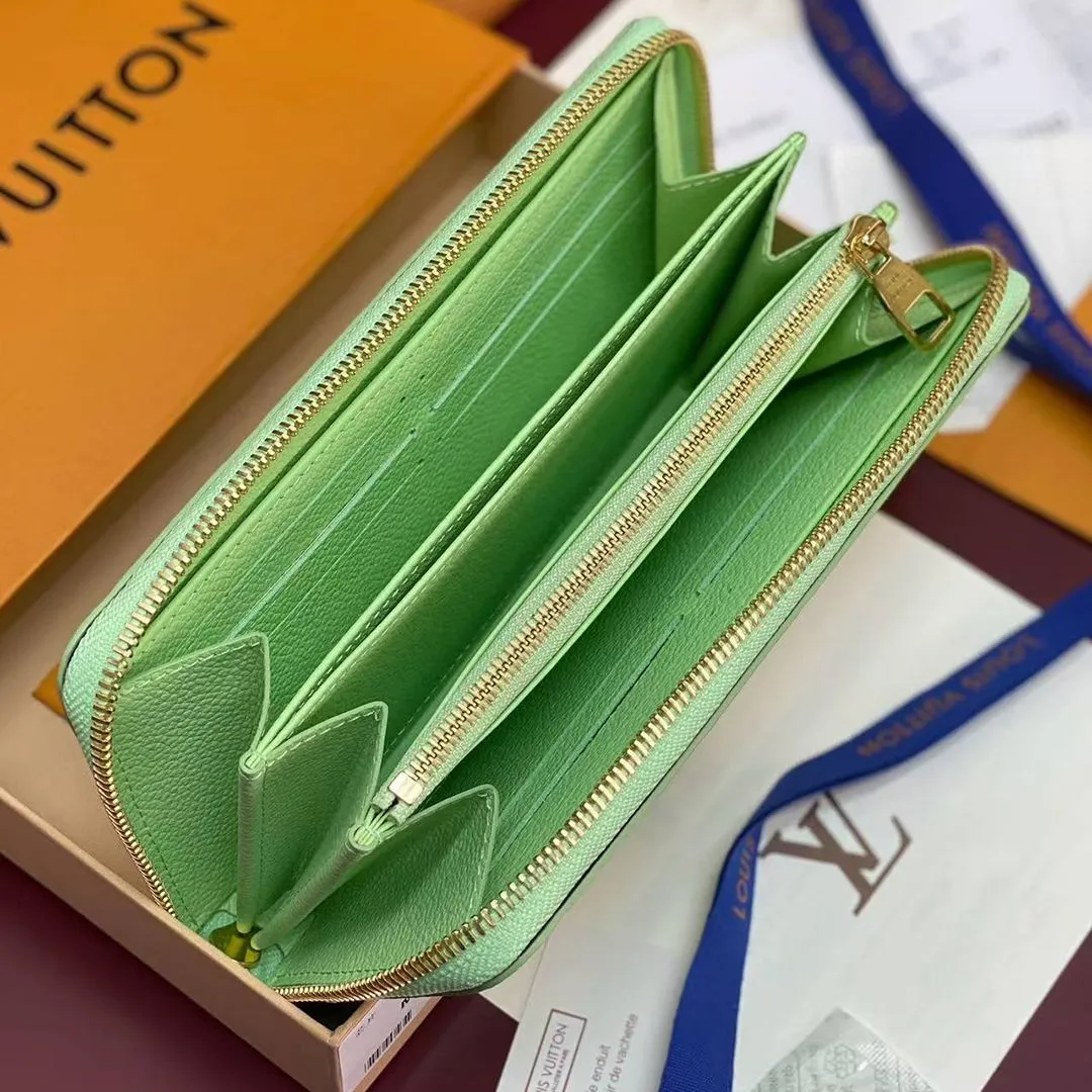 M27715 Zippy Wallet Apple Green Monogram Empreinte Leather
