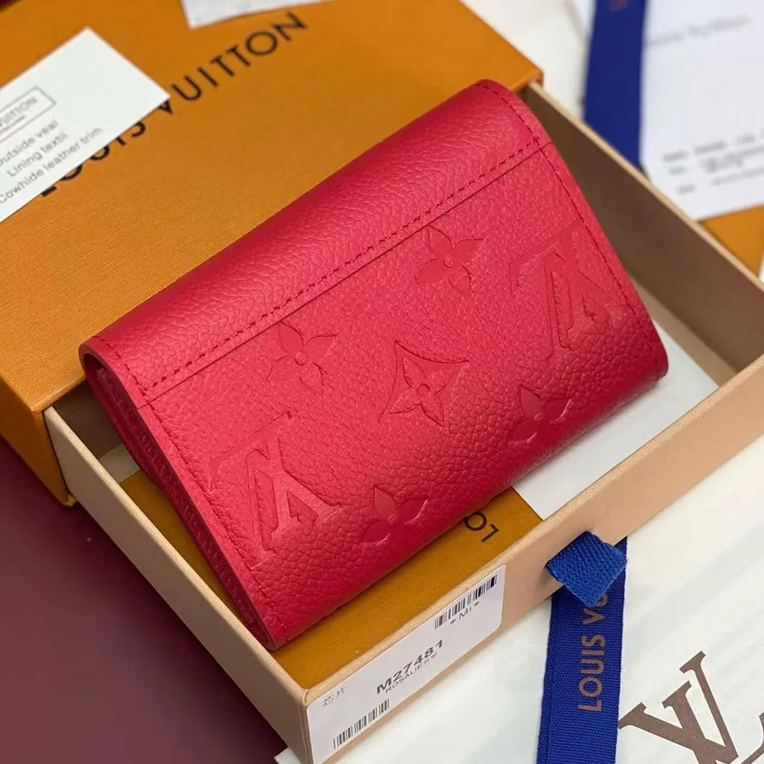 M27481 Rosalie Coin Purse Strawberry Pink Monogram Empreinte Leather