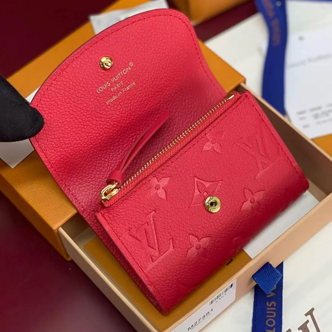 M27481 Rosalie Coin Purse Strawberry Pink Monogram Empreinte Leather
