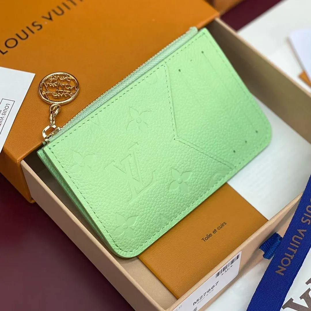 M27668 Romy Card Holder Apple Green Monogram Empreinte Leather
