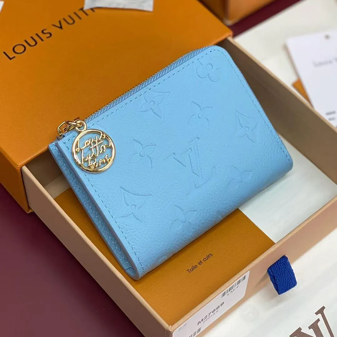 M27669 Noa Compact Wallet Grape Blue Monogram Empreinte Leather