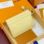 M28994 L.V Charms Card Holder Banana Monogram Empreinte Leather - M28995 2 M28994 L.V Charms Card Holder Banana Monogram Empreinte Leather