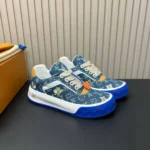 1AJS35 L.V Tilted Sneaker Blue Monogram Denim - 1AK0D1 1 1AJS35 L.V Tilted Sneaker Blue Monogram Denim
