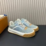 1AK89V L.V Tilted Sneaker Blue Monogram Denim - 1AJS35 1 1AK89V L.V Tilted Sneaker Blue Monogram Denim
