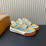 1AJTJT L.V Tilted Sneaker Blue Canvas - 1AJTKD 2 1AJTJT L.V Tilted Sneaker Blue Canvas