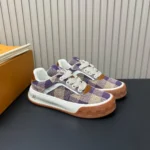 1AJTKD L.V Tilted Sneaker Lilac Canvas - 1A002A 2 1AJTKD L.V Tilted Sneaker Lilac Canvas