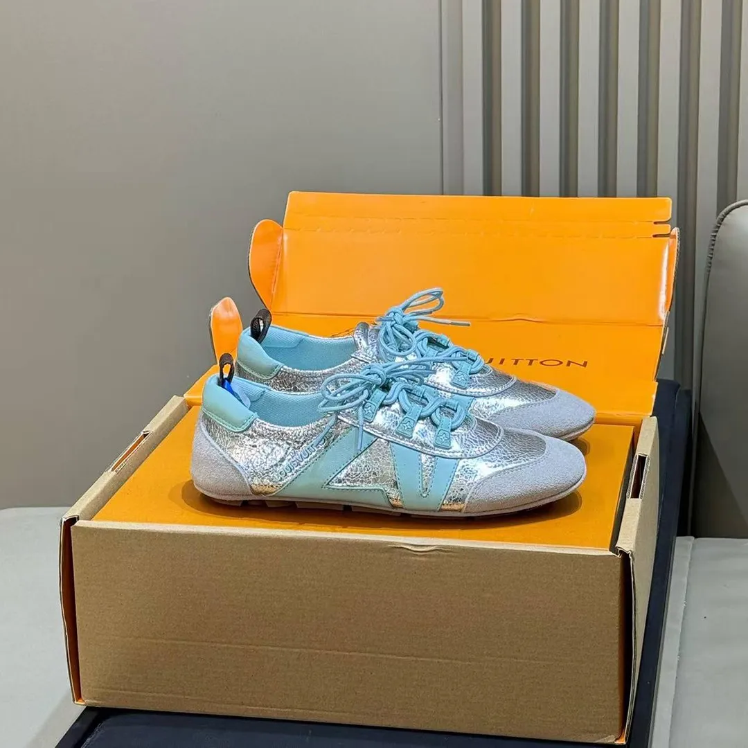 1AJKAF L.V Sneakerina Silver Mix of Materials