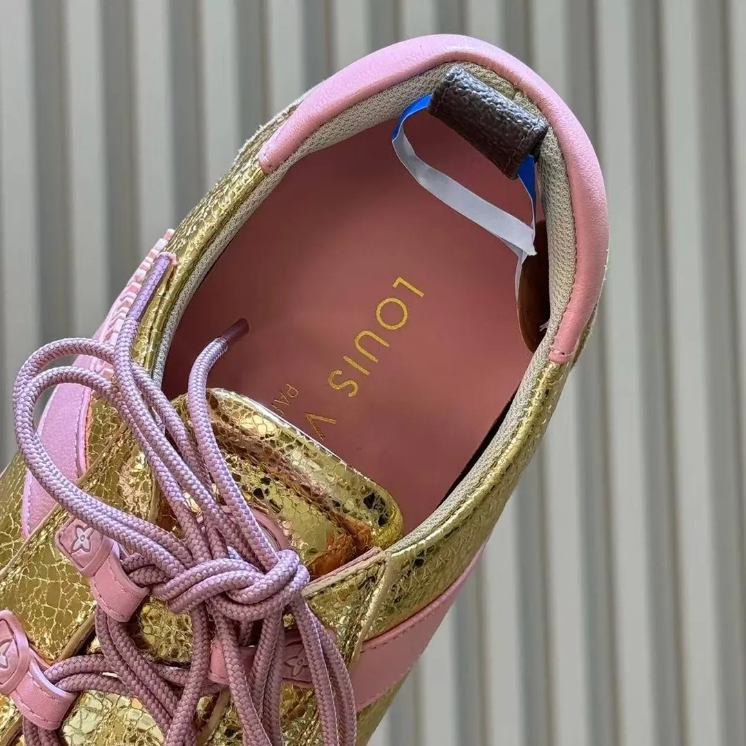 1AJKAY L.V Sneakerina Gold Mix of Materials