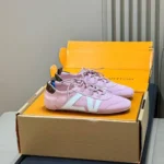 1AK5GV L.V Sneakerina Pink Suede Calf Leather - 1AJKAY 2 1AK5GV L.V Sneakerina Pink Suede Calf Leather