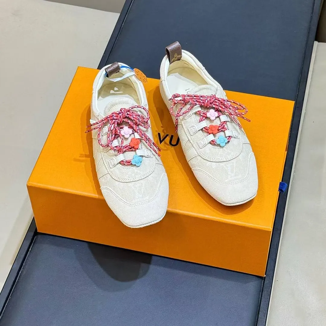 1AJJRZ L.V Sneakerina Greige Monogram Denim