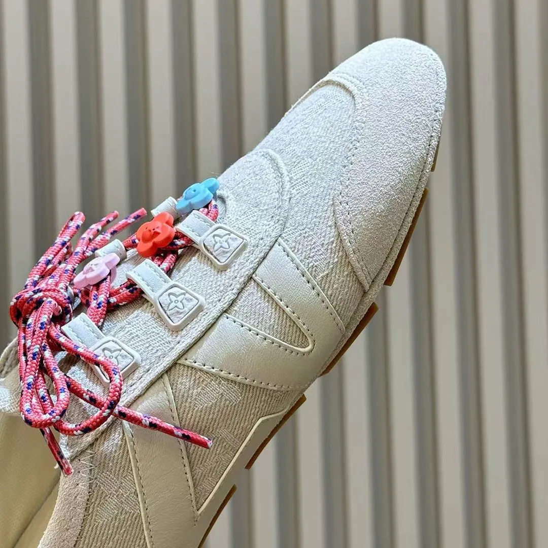1AJJRZ L.V Sneakerina Greige Monogram Denim