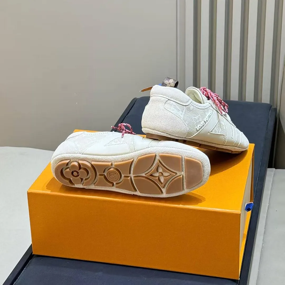 1AJJRZ L.V Sneakerina Greige Monogram Denim