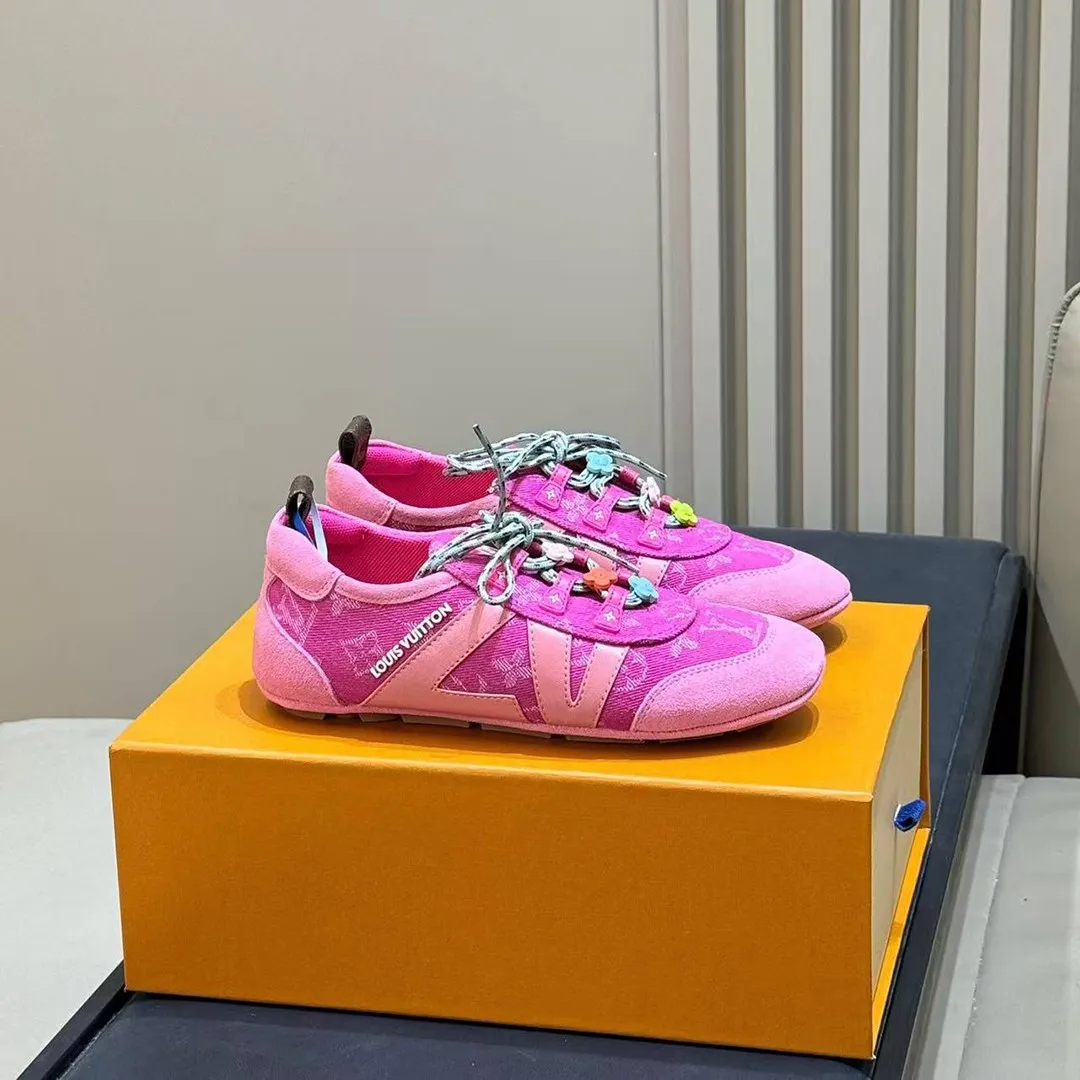 1AJJSI L.V Sneakerina Fuschia Monogram Denim