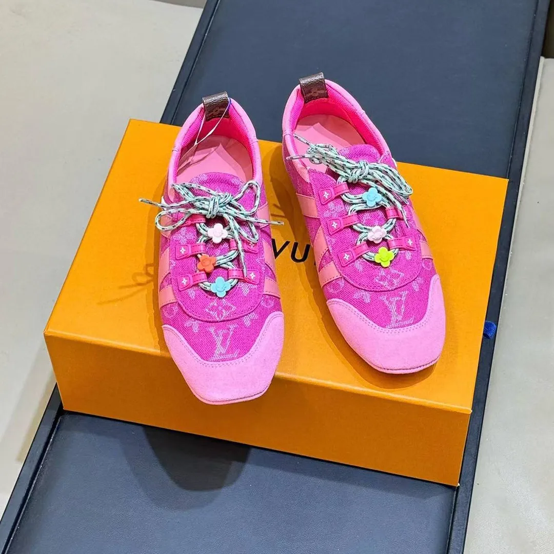 1AJJSI L.V Sneakerina Fuschia Monogram Denim