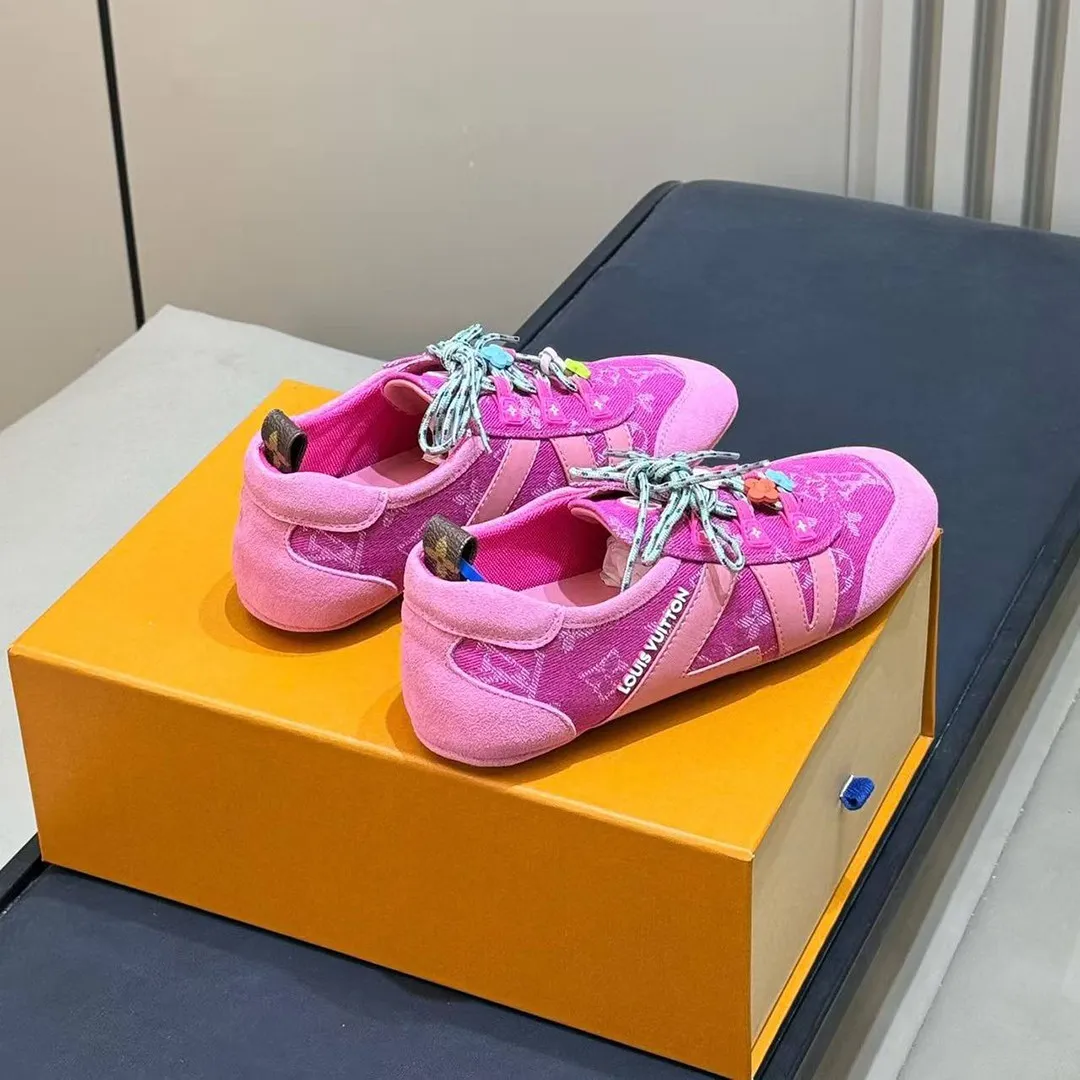 1AJJSI L.V Sneakerina Fuschia Monogram Denim