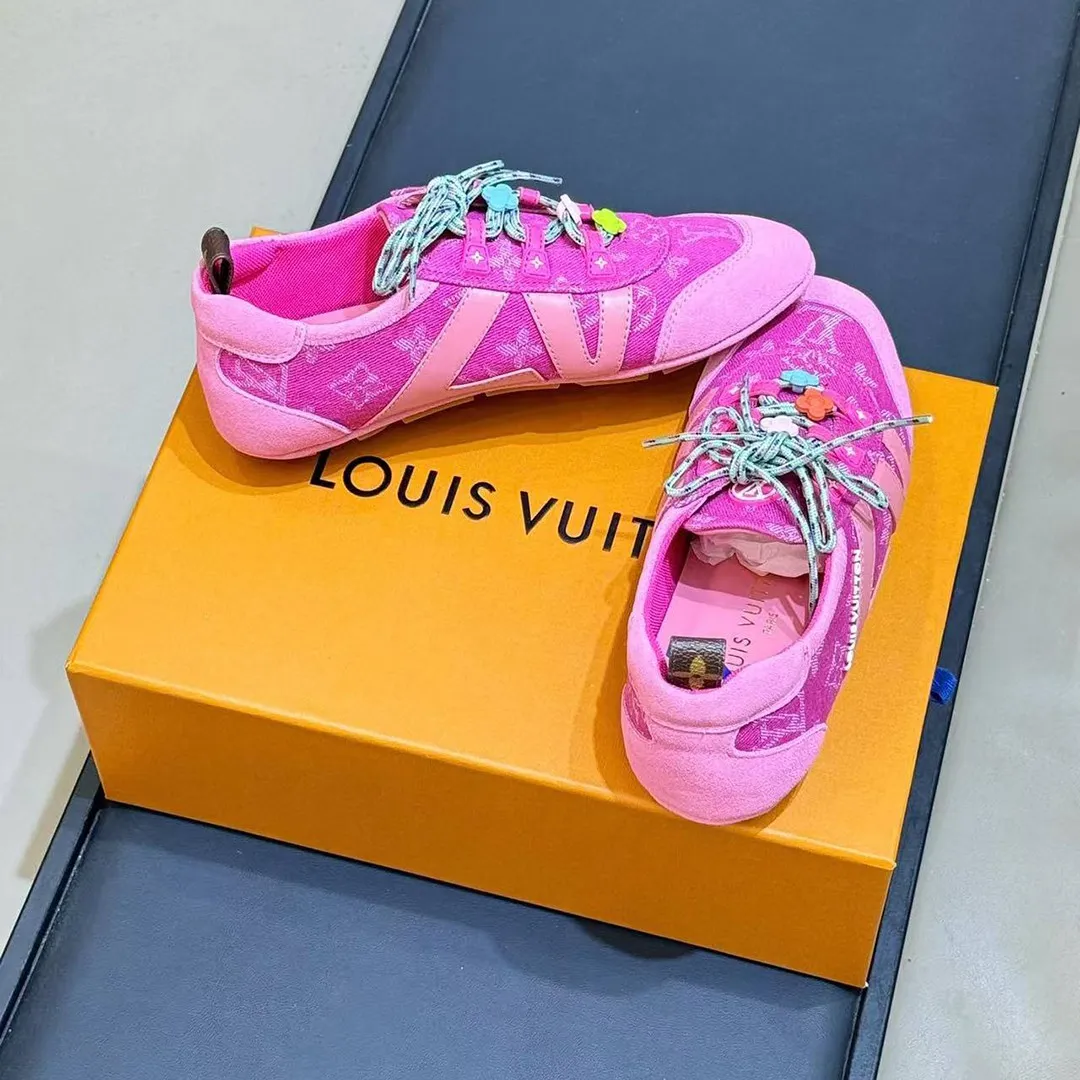 1AJJSI L.V Sneakerina Fuschia Monogram Denim