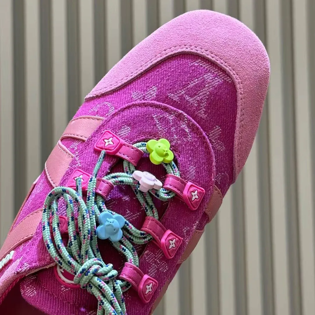 1AJJSI L.V Sneakerina Fuschia Monogram Denim