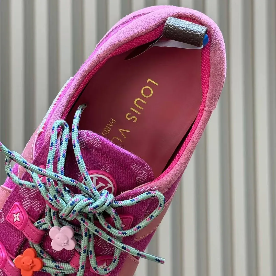 1AJJSI L.V Sneakerina Fuschia Monogram Denim