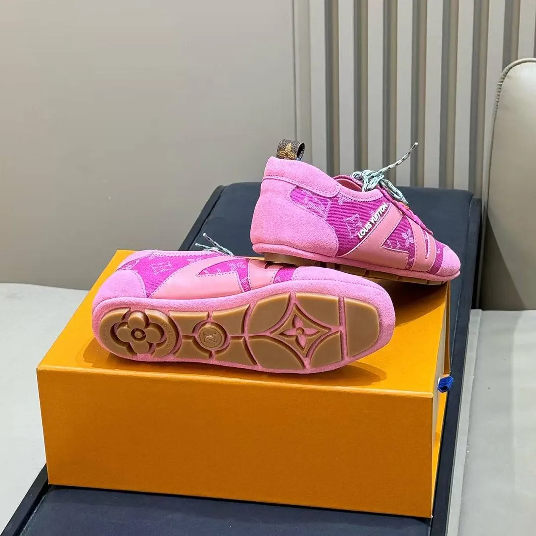 1AJJSI L.V Sneakerina Fuschia Monogram Denim