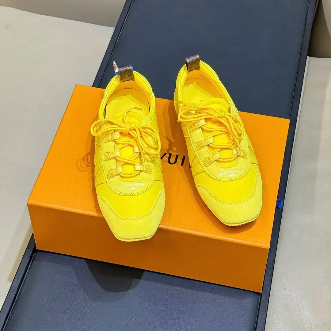 1AJMER L.V Sneakerina Yellow Nylon
