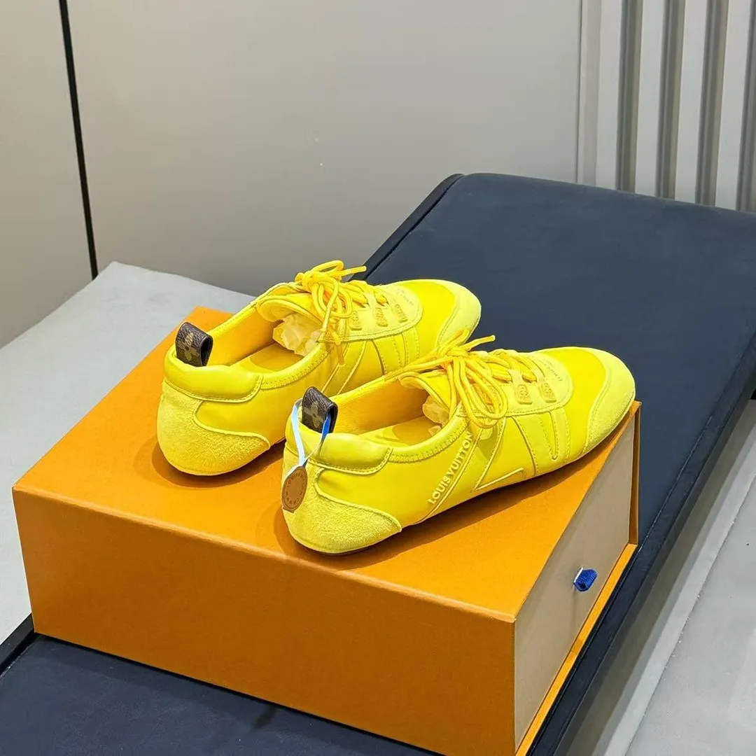 1AJMER L.V Sneakerina Yellow Nylon