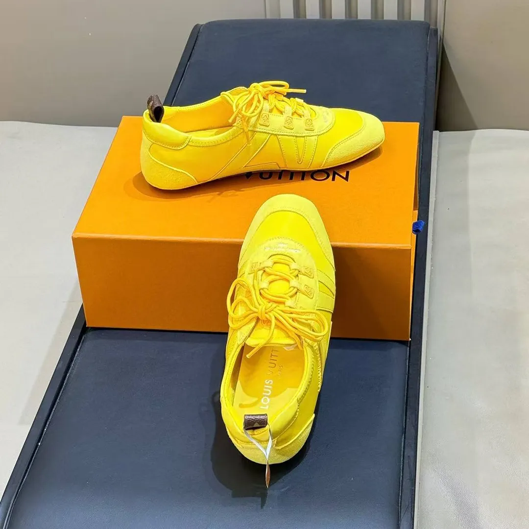 1AJMER L.V Sneakerina Yellow Nylon