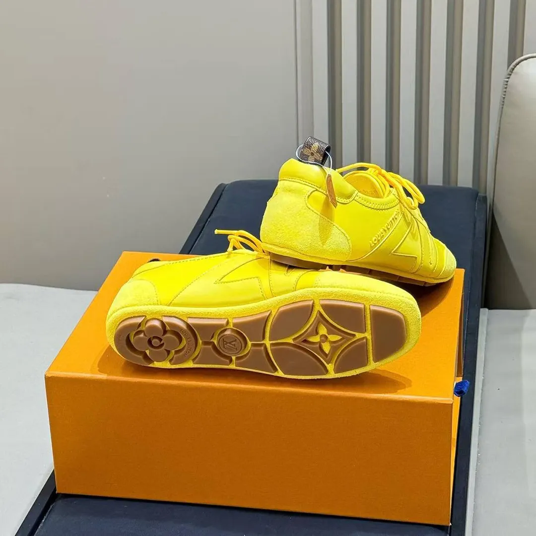 1AJMER L.V Sneakerina Yellow Nylon