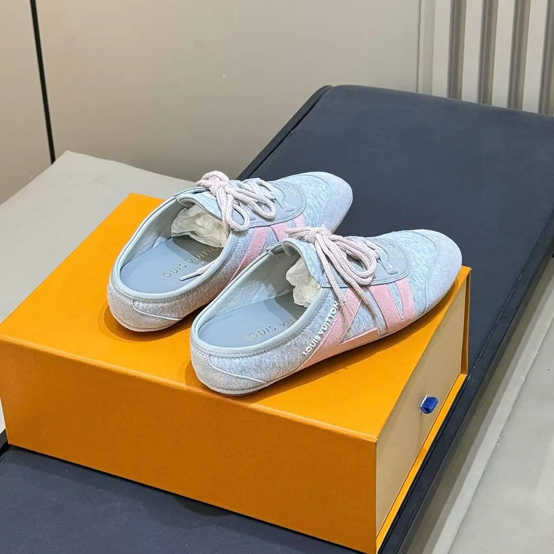 1AK5BB L.V Sneakerina Open Back Gray Textile