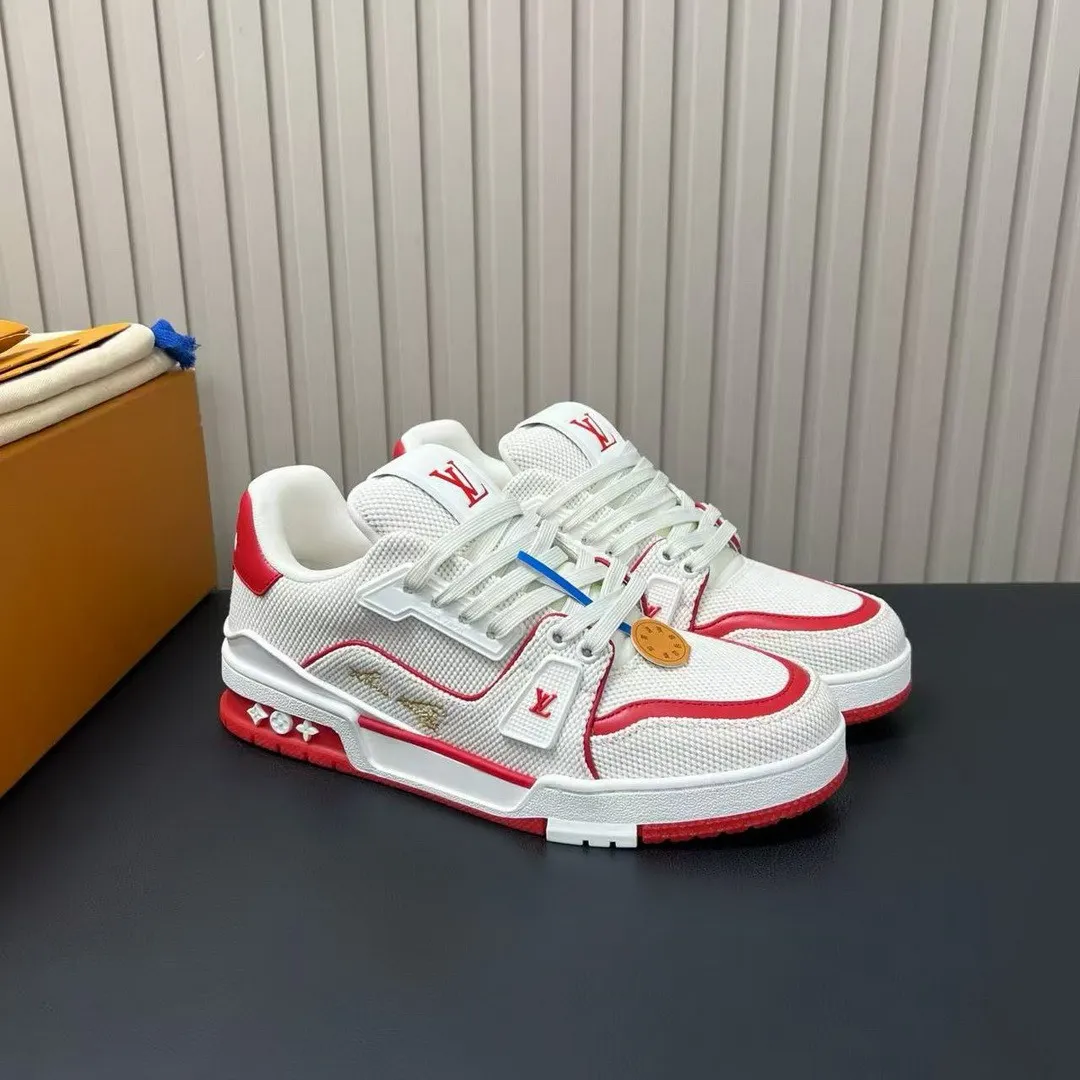 1AK88S L.V Trainer Sneaker Red Canvas