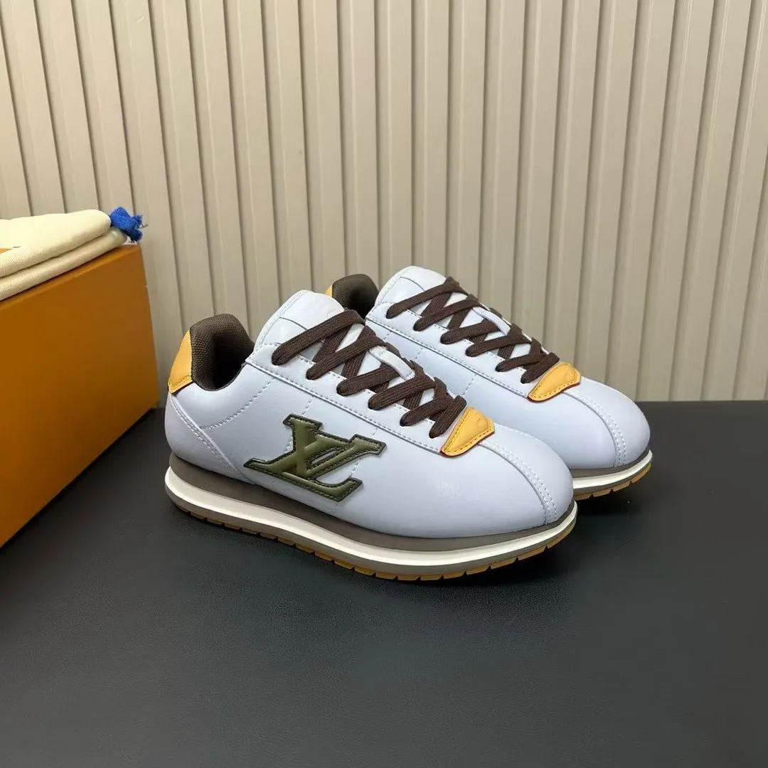 1AIWXK BUTTERSOFT Sneaker Blue Brown Lambskin Plain Calf Leather
