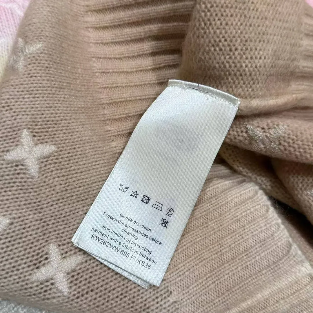 1AK0D1 3D Monogram Tie Dye Knit Top Pastel Yellow 100% Cashmere
