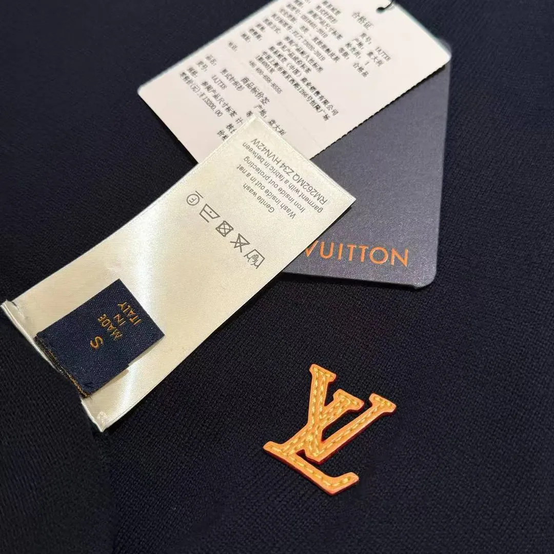 1AK70W Short-Sleeved Crewneck With Signature Deep Navy 100% Cotton