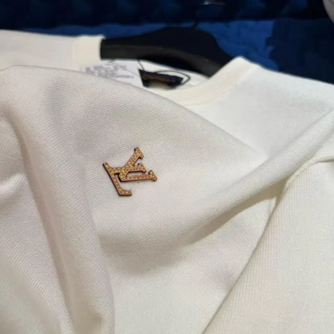1AK70O Short-Sleeved Crewneck With Signature White 100% Cotton