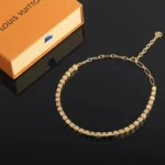 M03970 L.V Cube Necklace Gold-toned Metal - MA024A 1 M03970 L.V Cube Necklace Gold-toned Metal