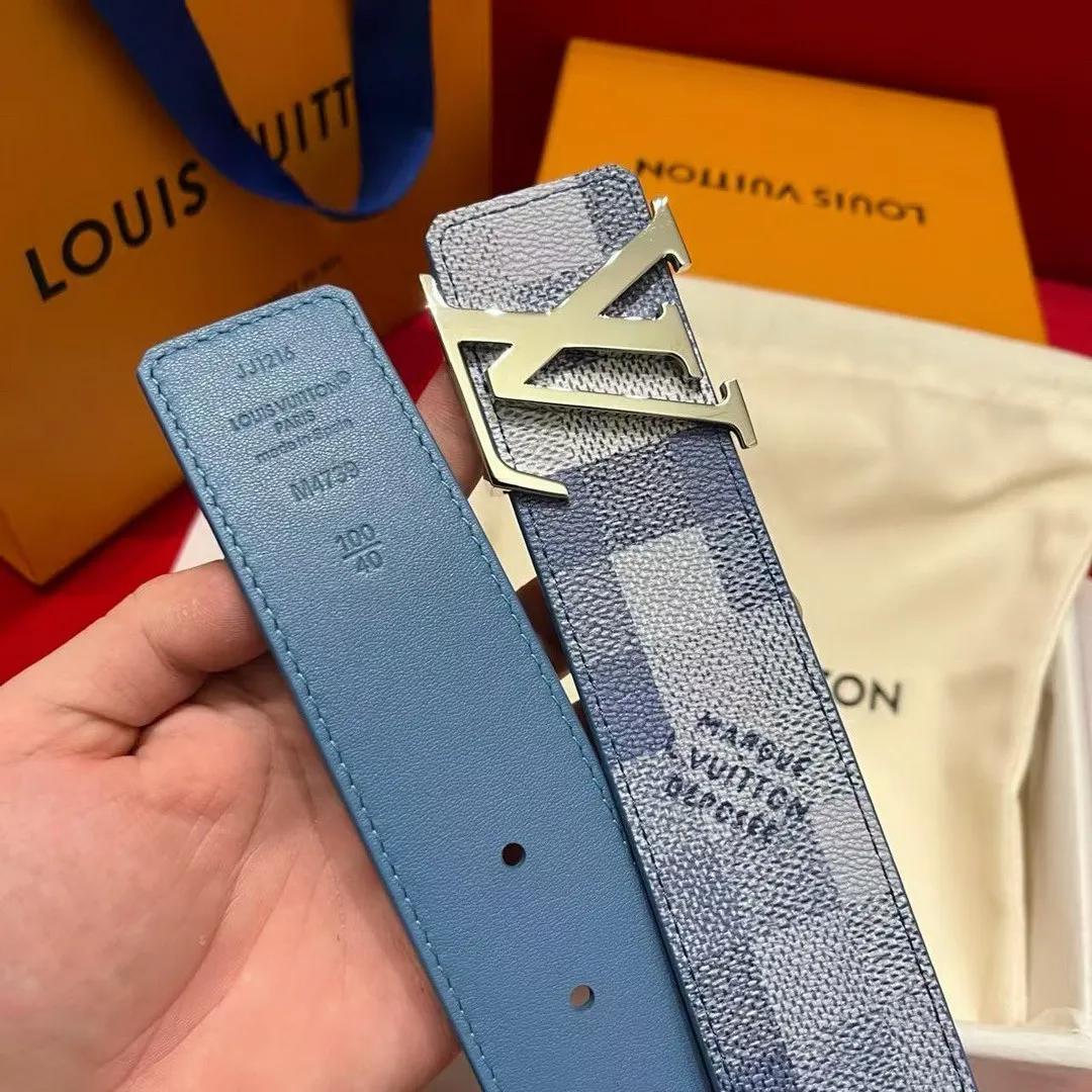 M4739U L.V Initiales Damoflage 40mm Reversible Belt Blue